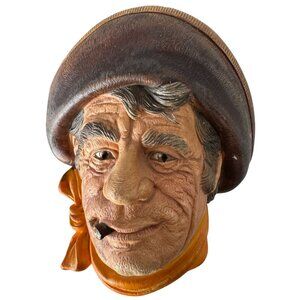 Bossons Ltd. England Chalkware Face 1960's Hanger Chip Images